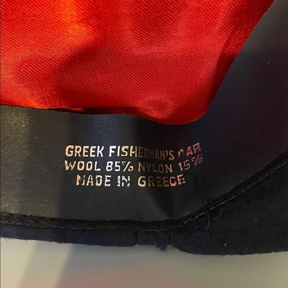 Authentic Greek Fisherman’s Cap navy blue 56-7 New - Picture 6 of 10